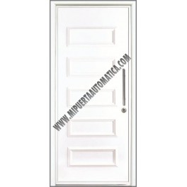 PUERTA DE CALLE CON MOLDURA MACIZA BLANCA CLI-8800 DE 2100X960 MM.