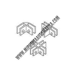 UNION SOPORTE PARA CRISTAL EN CROMO 3 MODELOS DIFERENTES 